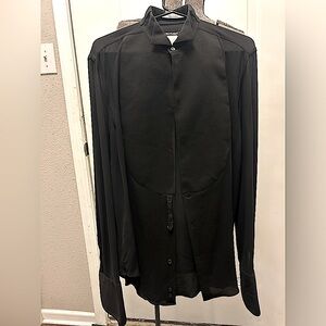 Antique, Authentic “GIORGIO ARMANI” Marcella Pique Bib Tuxedo Shirt. Rare Sample